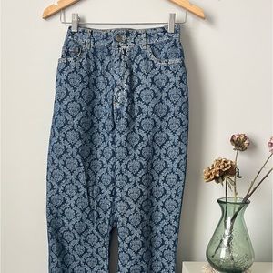 Printed Flare Jeans